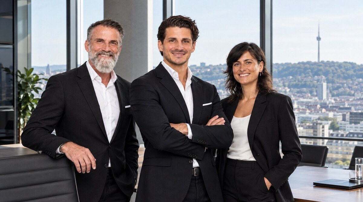 Udo und Apollonia Stoll in den Räumen der axantis AG in Stuttgart